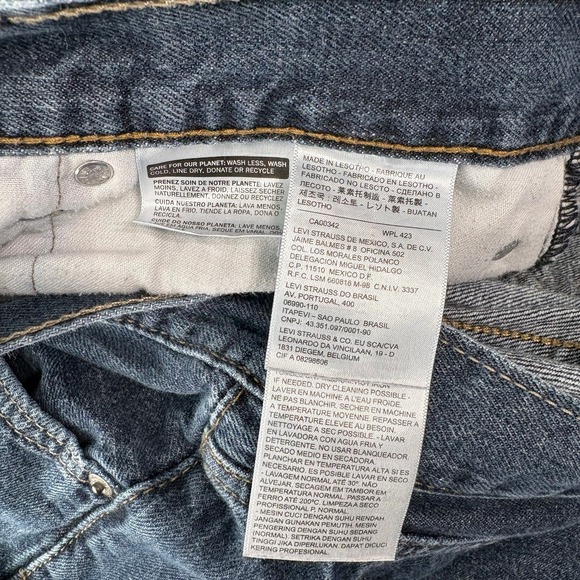 Levi's 514 Jeans Mens Size 36X32 Blue Medium Wash Denim Straight Fit Everyday - Picture 7 of 11